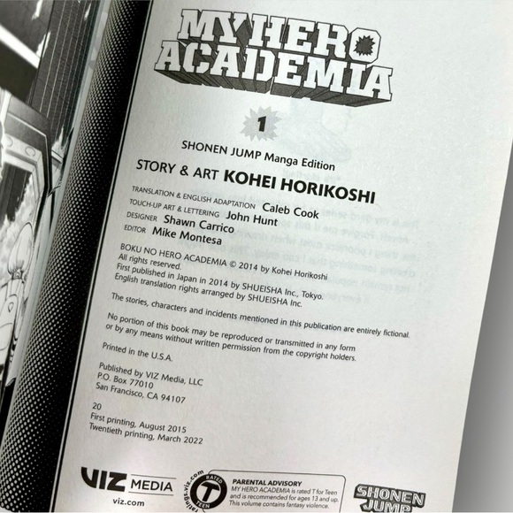 NEW My Hero Academia Vol. 1 Kohei Horikoshi Manga Book Shonen Jump Comics - Picture 4 of 4